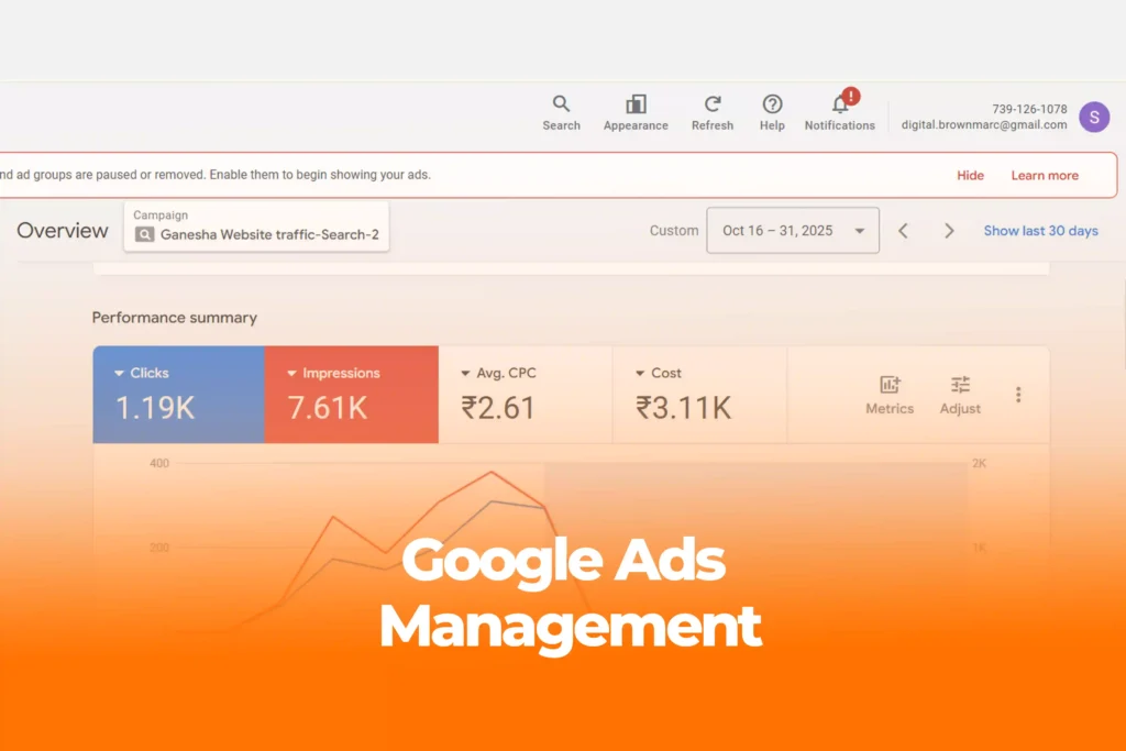 google ads management - performance marketing company